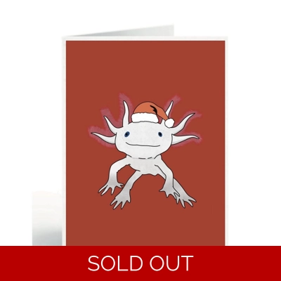 Axolotl Christmas card